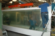 Large glazed display case