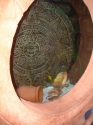 Sculpted aztec calender