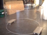 Two piece bonded acrylic cylinder