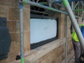 Flood defence frame and glazing system
