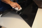 Machine guard polishing