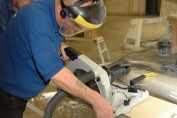 Cutting acrylic for insitu glazing