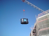 Prefabricated marine display logistical installation