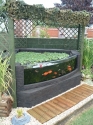 Domestic pond with formed acrylic glazing