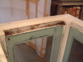 Display case before refurbishment