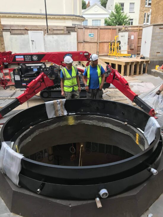 Skylight water feature frame